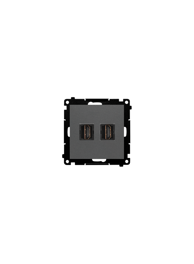 Simon 55 Gniazdo HDMI podwójne Grafitowy mat TGHDMI2.01/116 KONTAKT