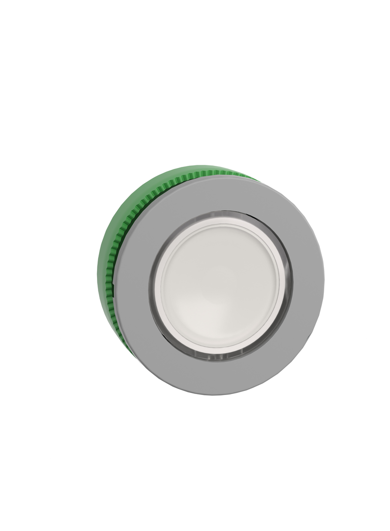 Harmony XB5 Przycisk podświetlany plastik biały fi30 spring return LED szary plastik ZB5FW313C0 Schneider