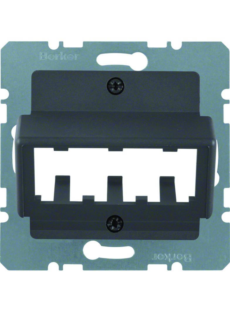 BERKER B.3/B.7 Płytka centralna do 3 MINI-COM Module antracyt 14271606 HAGER