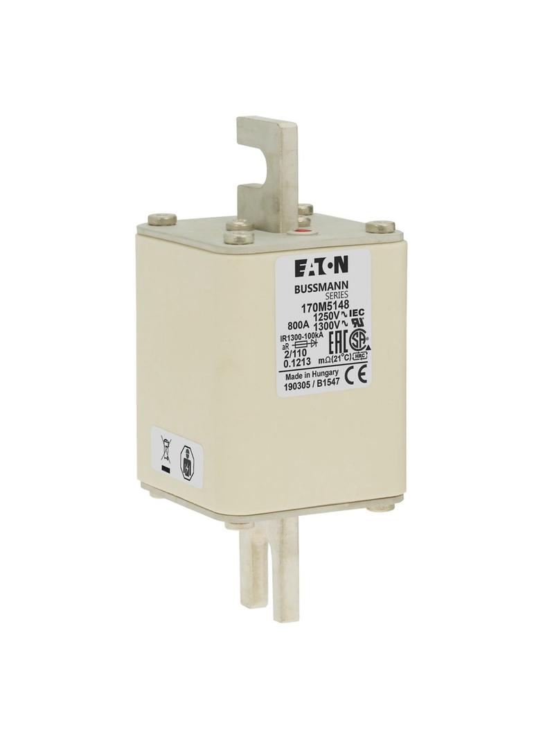 800A 1250V 2/110 aR INDICATOR FUSE Wkładka szybka 800A AC 1250V rozmiar 2 61x75x138 mm aR D 170M5148