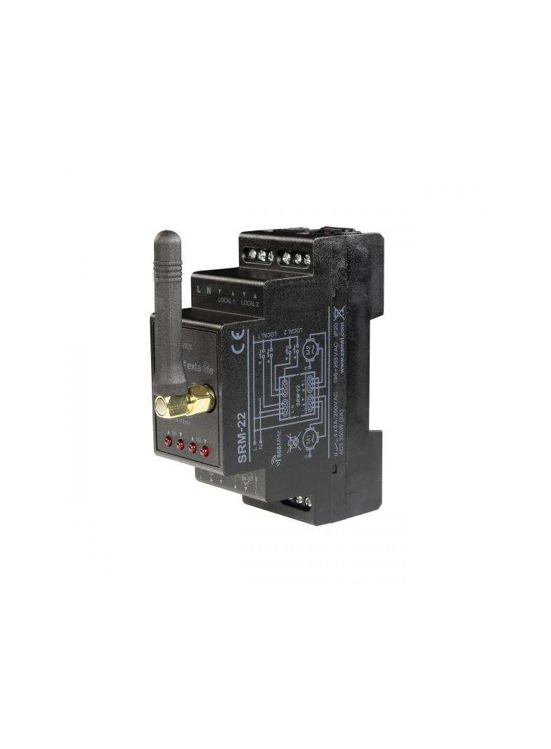 RADIOWY STEROWNIK ROLET MODUŁOWY - PODWÓJNY - 230 V AC EXTA LIFE TYP: SRM-22