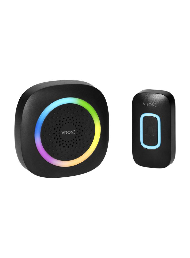 Dzwonek bezprzewodowy sieciowy PELA learning system 60 dźwięków 300m czarny ORNO