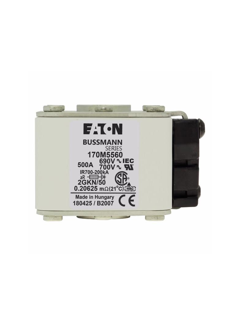 FUSE 500A 690V 2GKN/50 AR UC Wkładka szybka 500A AC 690V rozmiar 2 61x77x51 mm aR IEC UL, 170M5560 E