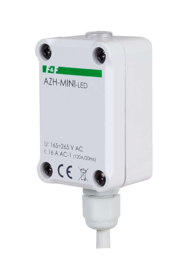 Automat zmierzchowy z wewnętrznym czujnikiem światłoczułym do załączania oświetlenia LED AZH-MINI-LED F&F