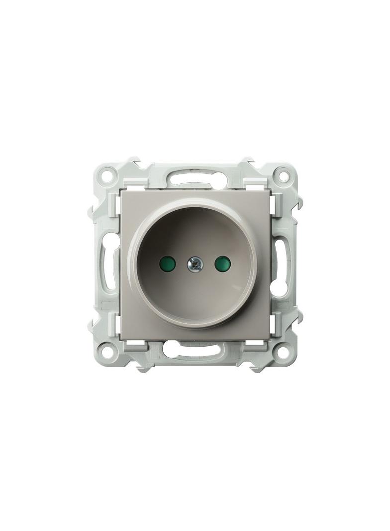 SZAFIR Gniazdo pojedyncze z przesłonami torów prądowych - kolor kaszmirowy beż