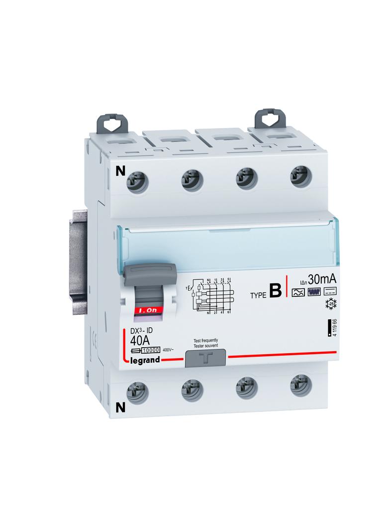 WYŁĄCZNIK RÓŻNICOWOPRĄDOWY P302 4P 40A 30MA TYP B SERII DX3, Legrand