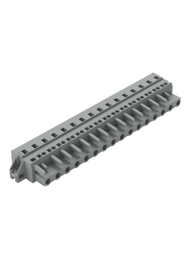 MCS-MIDI Classic gniazdo 16-bieg. szare raster 7,5 mm /10szt./ WAGO