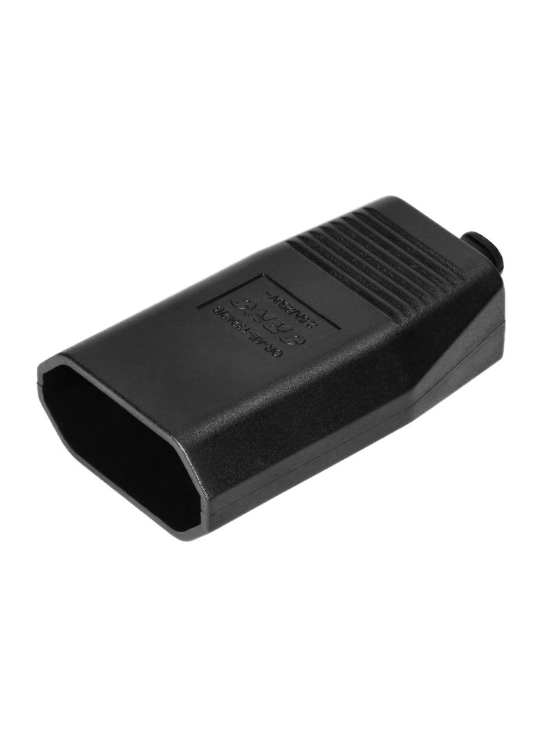 Gniazdo płaskie bez uziemienia 2,5A 250V czarny poliwęglan 1 sztuka OR-AE-13242/B ORNO