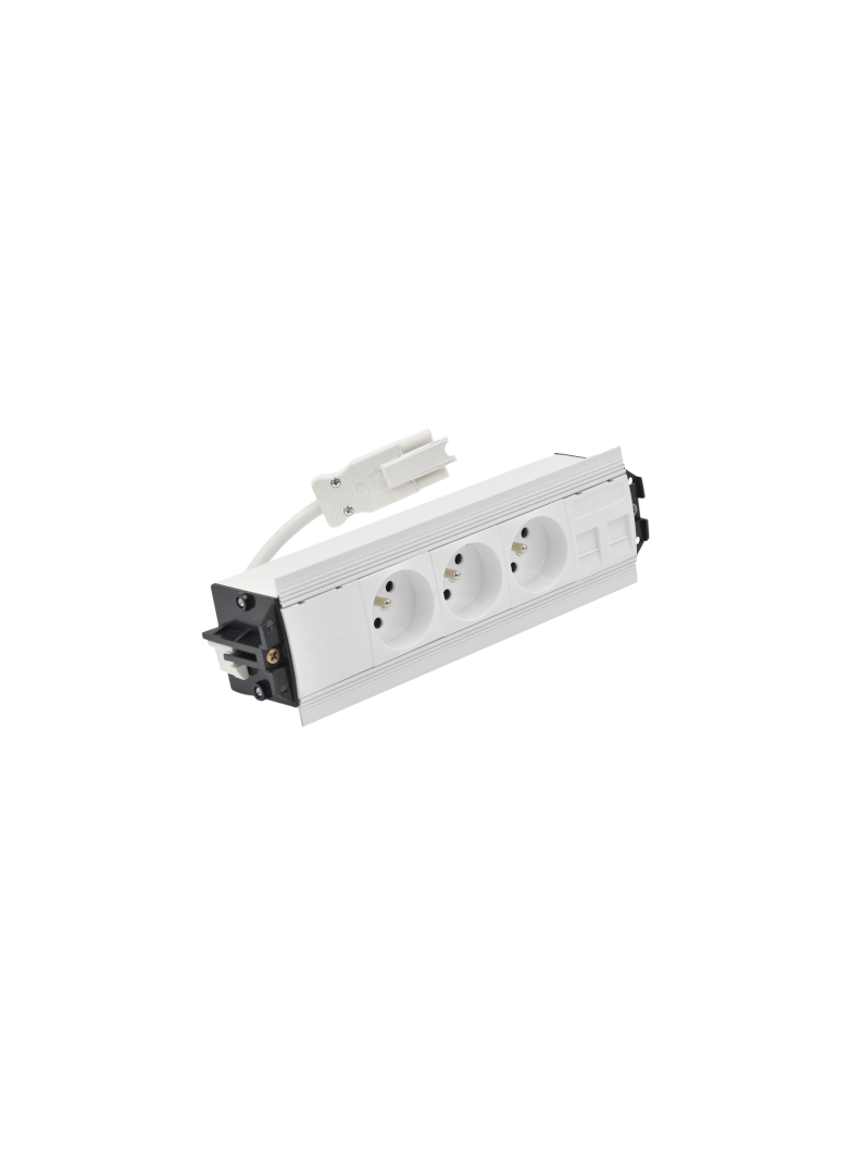 SIMON 480 TS48-510E300K0-33 Indesk 3 gn. typ E i płytka dla 2 złączy RJ45 keystone; złącze w układzi