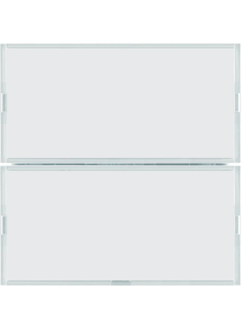 BERKER KNX e/s B.x Przycisk podwójny z polem opisowym z diodami LED RGB i czujnikiem temperatury biały i krem 80162780 HAGER