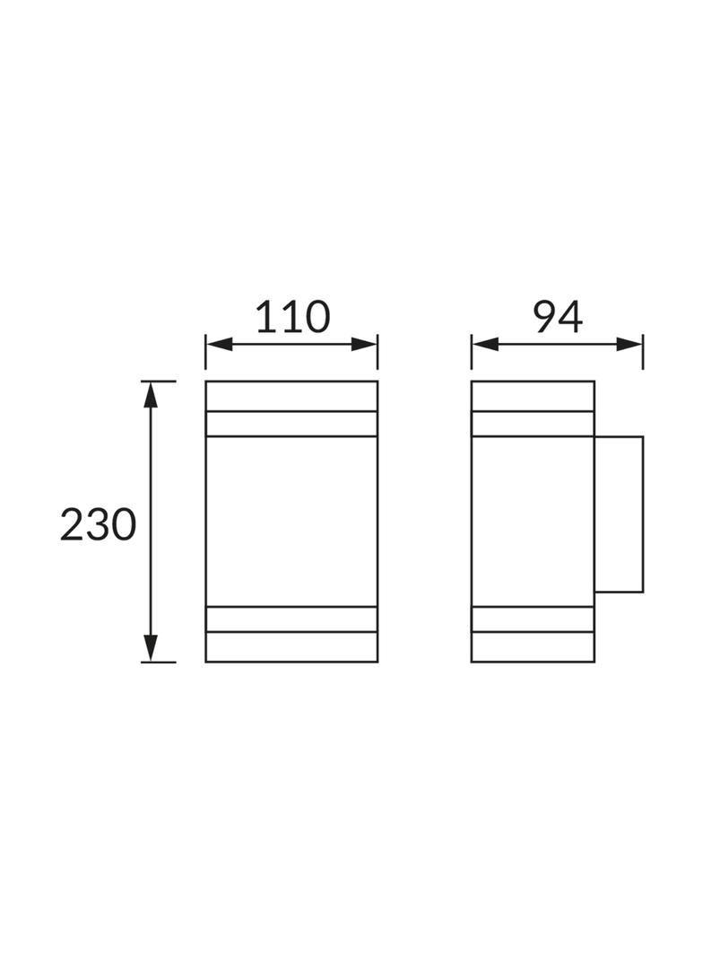 Oprawa hermetyczna BRUNO 2xGU10 D BLACK