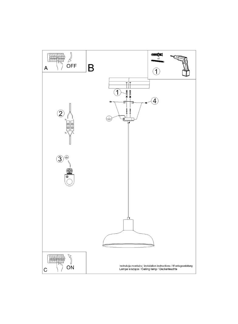 Lampa wisząca INDY biała