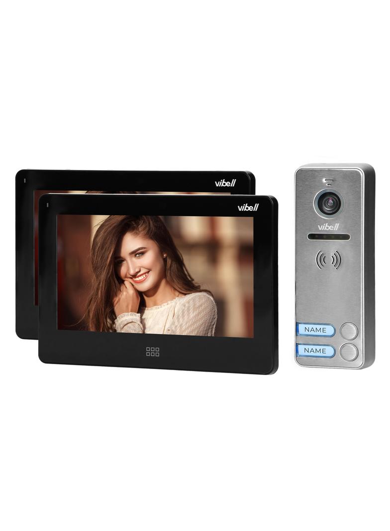 Zestaw wideodomofonowy 2-rodzinny bezsłuchawkowy kolor LCD 7" dotykowy menu OSD pamięć gniazdo OR-VI