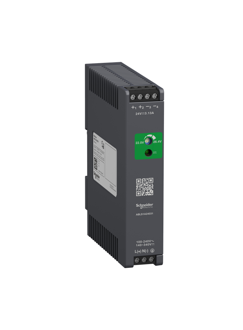 Phaseo, regulowany zasilacz impulsowy, 100...240 V AC, 24V 3.1 A, 1 fazowy, Optimized