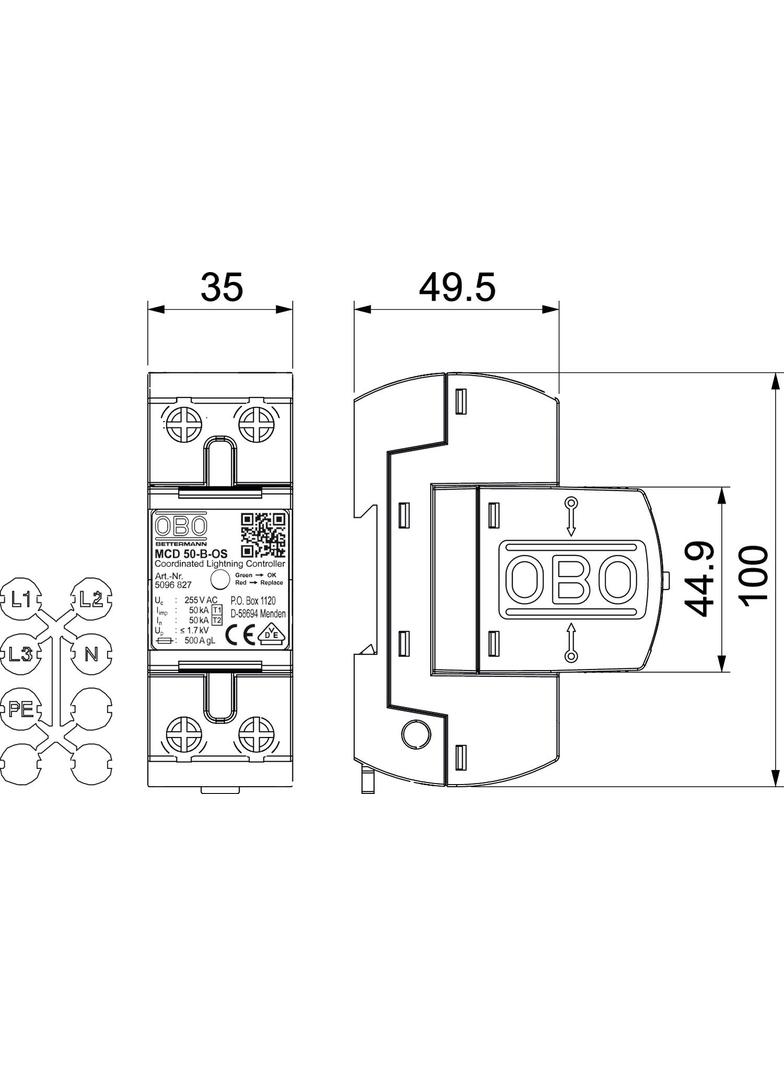 MCD 50-B-OS, OGRAN.PRZECIWP.MCD50-B-OS
