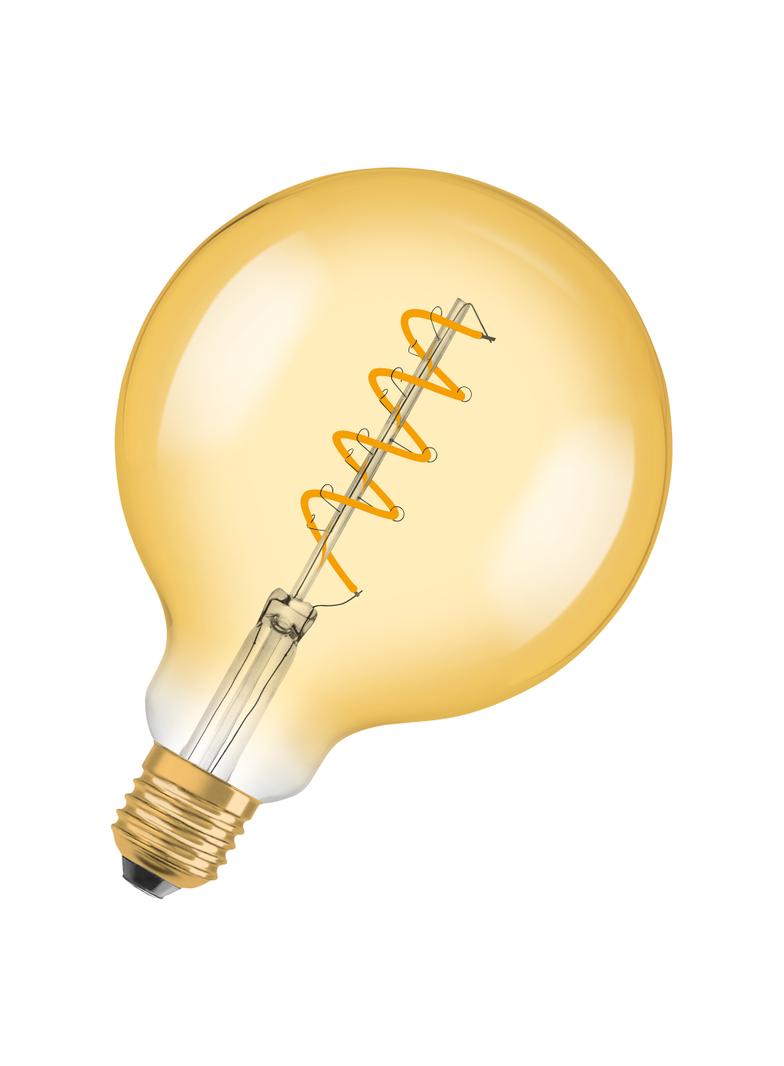 Żarówka LED Vintage 1906 LED CL GLOBE125 FIL GOLD 27 non-dim 5W/820 E27 4058075092136 LEDVANCE