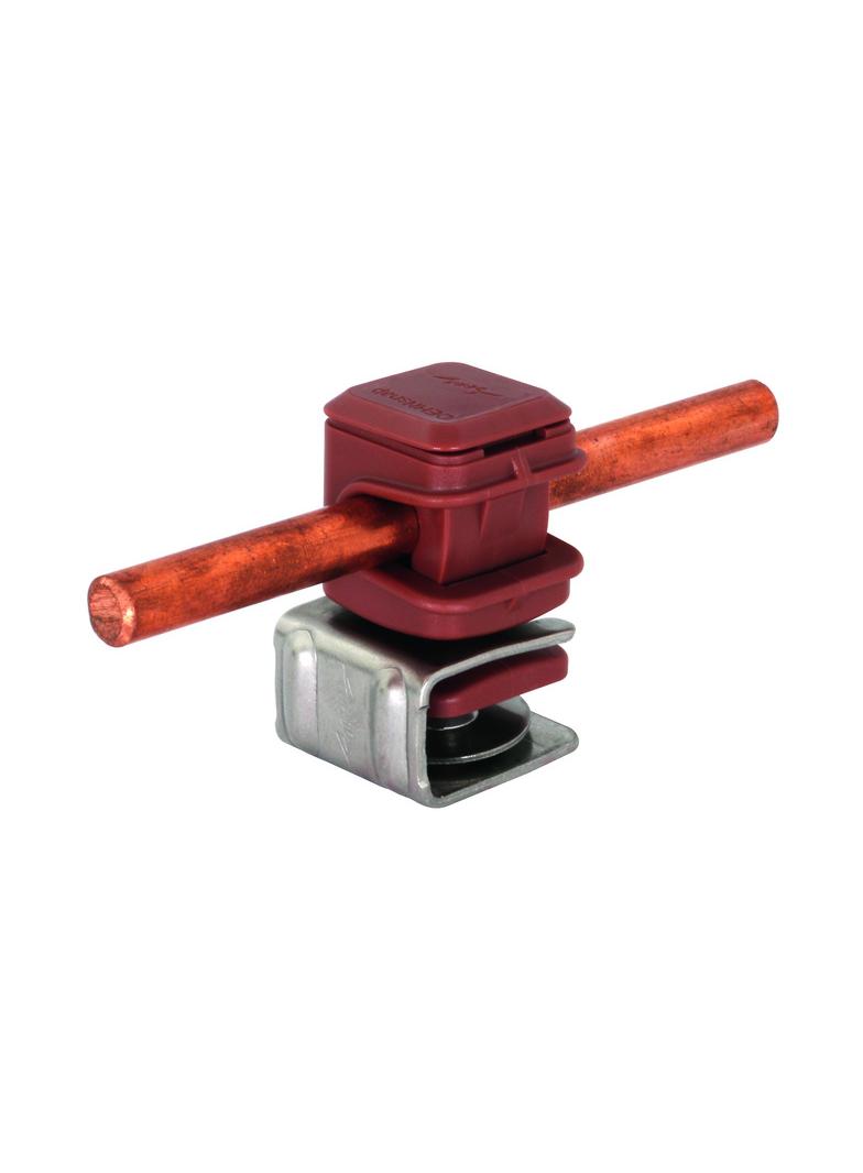 Wspornik PLATTENsnap, stal nierdzewna NIRO/ tworzywo, brązowy