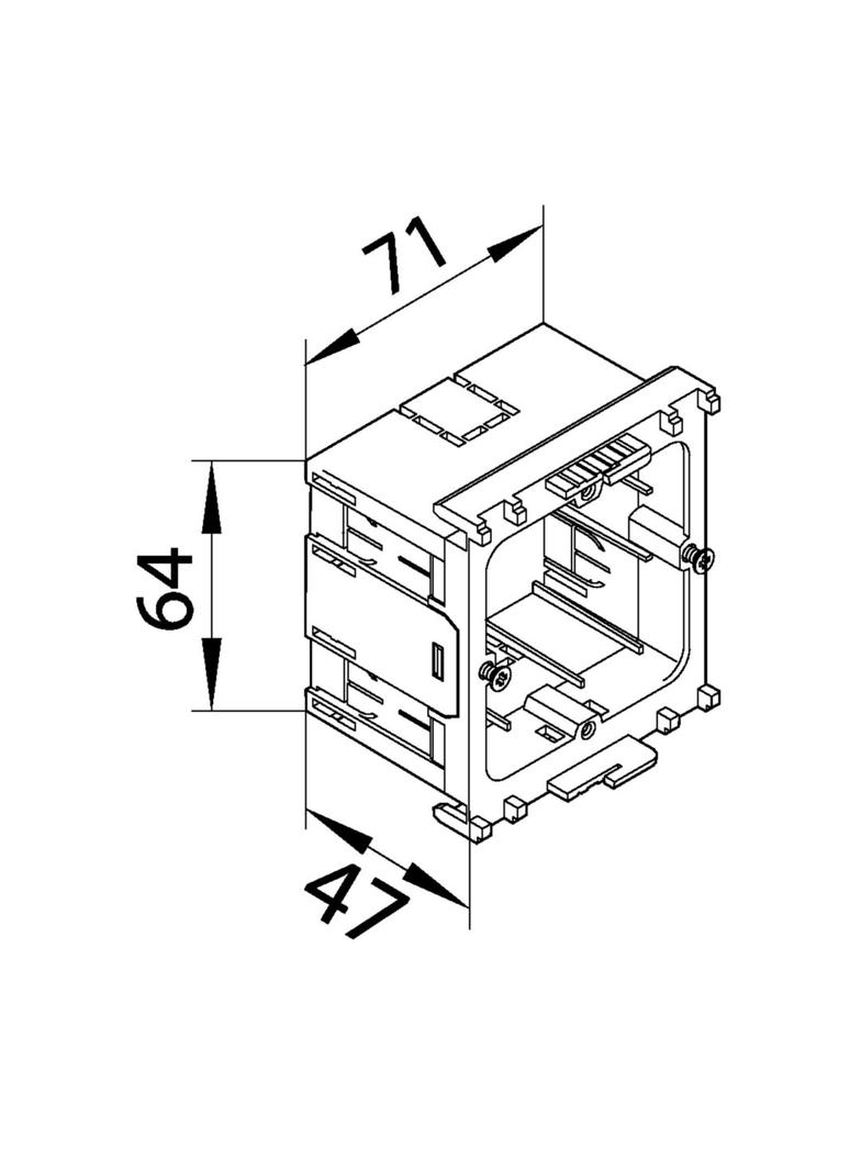 tehalit.WA Puszka inst. montaż kraw ramki tehalit PA bezhalogenowy GLT4001 HAGER