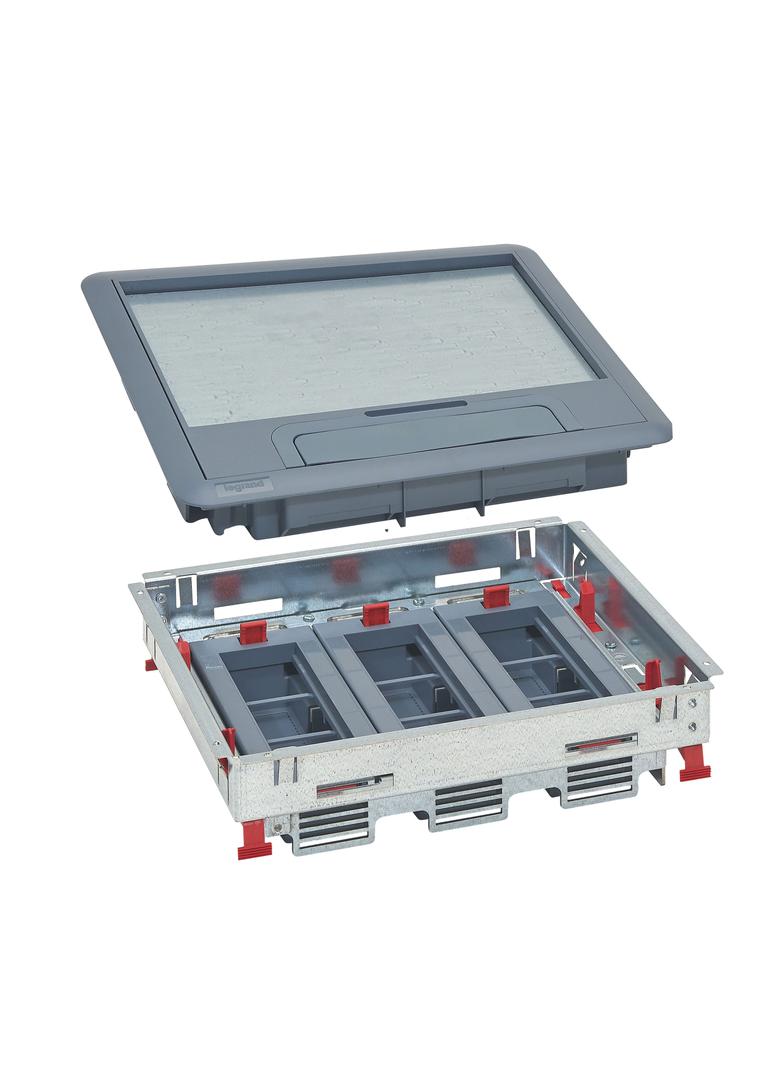 PUSZKA PODŁOGOWA STANDARD KOMPLETNA Z POKRYWĄ PLASTIKOWĄ - 18(3X6) MODUŁÓW MOSAIC MONTOWANYCH POZIOM