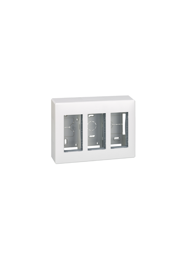 Simon Connect Obudowa natynkowa S500 3-modułowa 6x K45 kompletna czysta biel