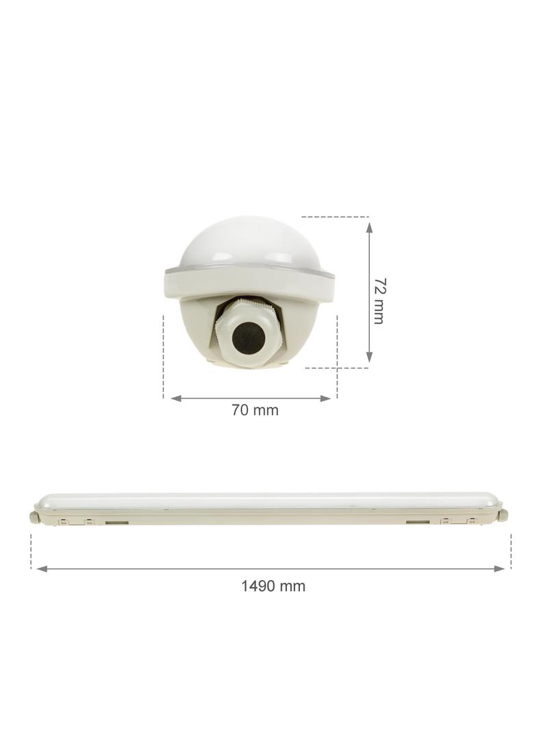LIMEA GIGANT HERMETYK 1500mm 75W NW 230V 120st IP65 IK10 1490x72x70mm SZARY 5 lat gw.