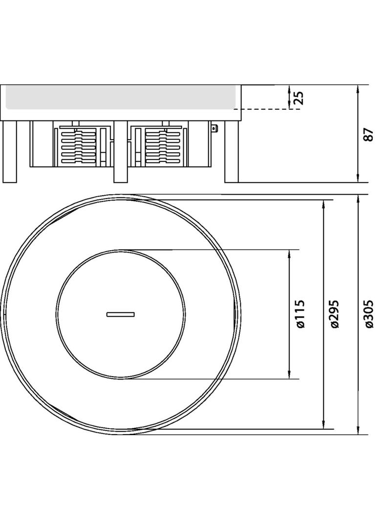 tehalit.VE-EE Pokrywa tubus IP54 5kN EKQ12 244x244 25mm stal nierdzewna