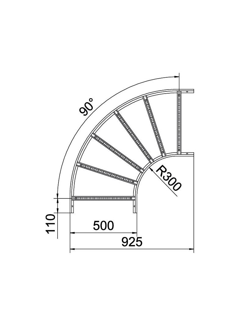 LB 90 1150 R3 FS Łuk 90°