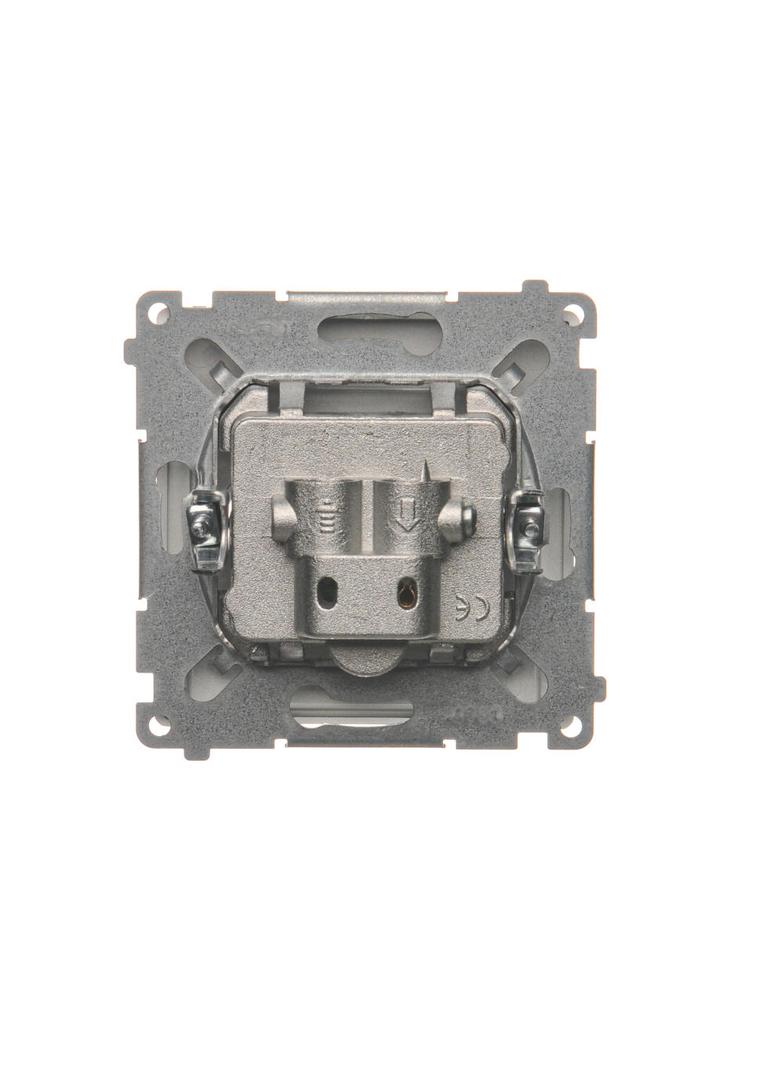 Simon Basic Gniazdo antenowe R-TV zakończeniowe do gniazd przelotowych 1x wejście: 5–862 MHz srebrny