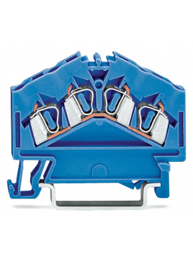 Złączka szynowa 4‑przewodowa 2,5mm2 niebieska 280‑656 /100szt./ WAGO