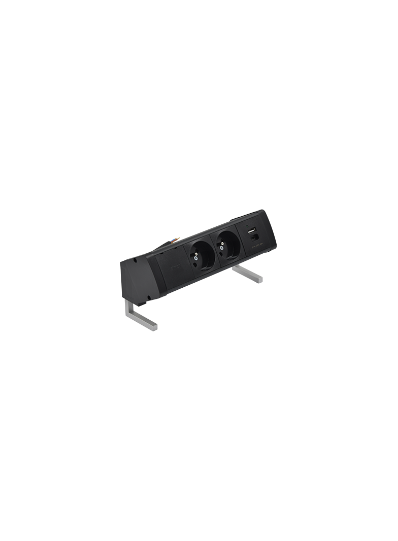 "Simon 480 TS48-430E20B00-44 Biurkowy zestaw gniazd 2 gn. typ E + ładowarka USB typ A+C