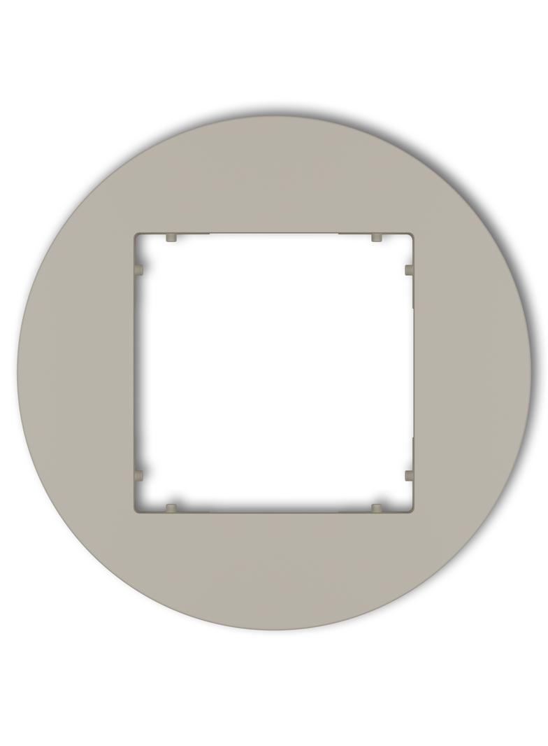MINI Ramka uniwersalna pojedyncza okrągła z tworzywa taupe