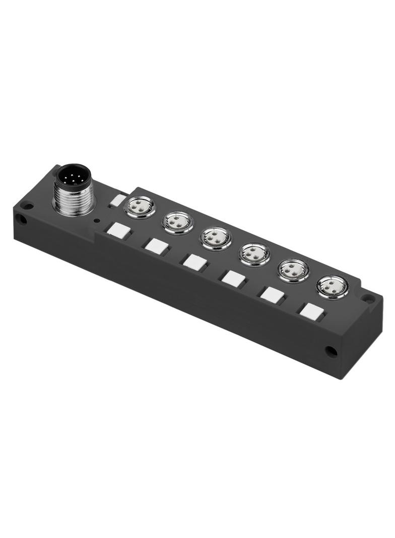 SAI-6-S 3P M8 L OL SO Pasywny rozdzielacz czujnik-siłownik (bez przewodu), moduł kompletny, z odejściem M12, 8-biegunowe, Kodowanie A, Liczba gniazd stykowych: 6, Liczba bi /1szt 1022870000 WEIDMÜLLER