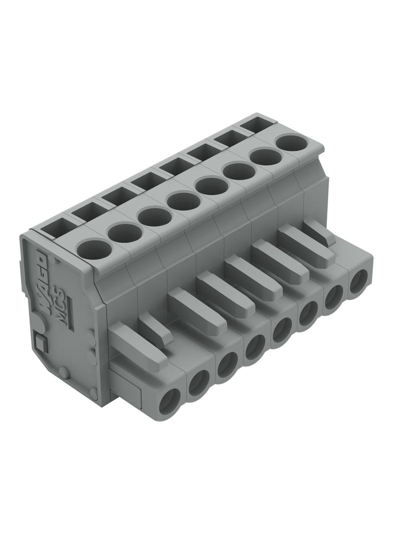 MCS-MIDI Classic gniazdo kątowe 8-bieg. szare raster 5 mm /50szt./ WAGO