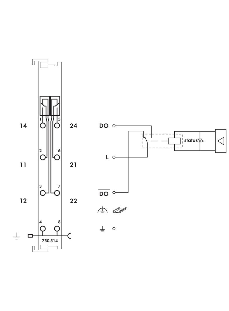moduł 2DO 125V AC 0,5A przekaźnikowy 2p bezpotencjałowe