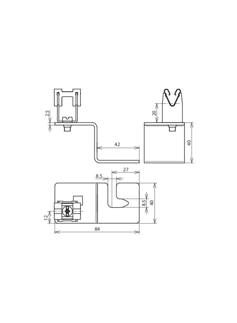 Wspornik dachowy z DEHNgrip, do blachy trapez., stal nierdzewna NIRO