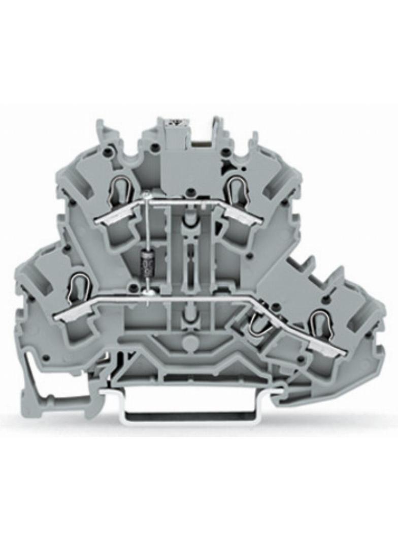 TOPJOBS złączka 2-piętrowa 2,5 mm2 diodowa szara