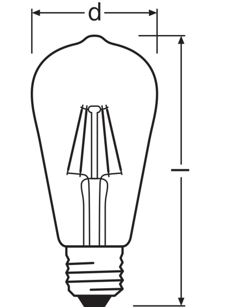 Lampa LED COMFORT/SUPERIOR DIM Classic 60 Edison Filament szkło przezroczyste 5,8W/940 E27
