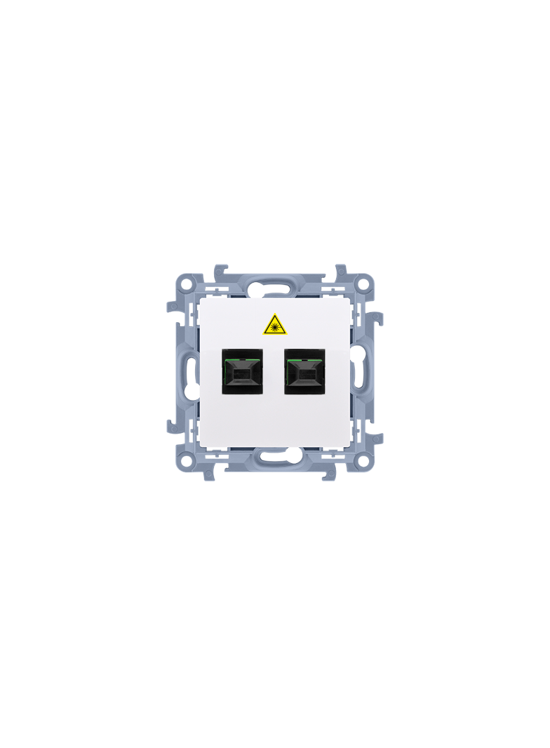 Simon 10 Gniazdo światłowodowe / optyczne podwójne SC/APC biały