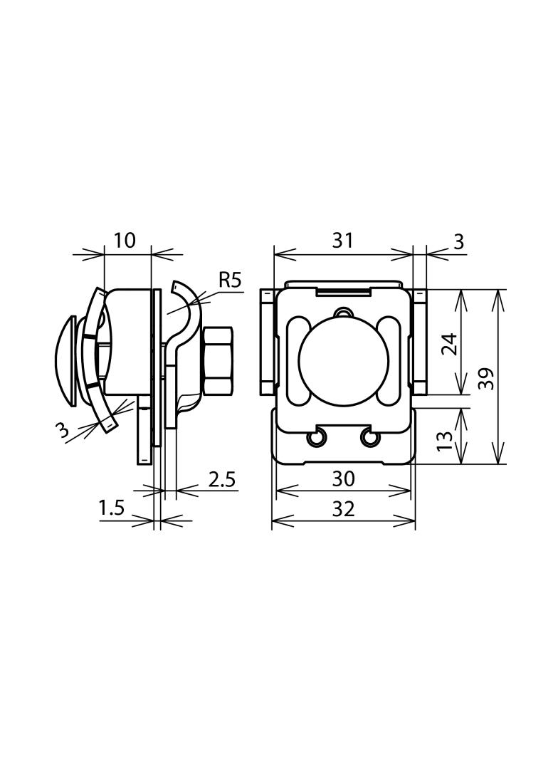 Zacisk krawędziowy bimetaliczny, Cu-St/tZn
