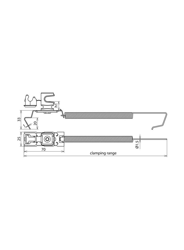 Wspornik dachowy SPANNsnap light, wys. 36 mm, stal nierdzewna NIRO/ tworzywo, szary
