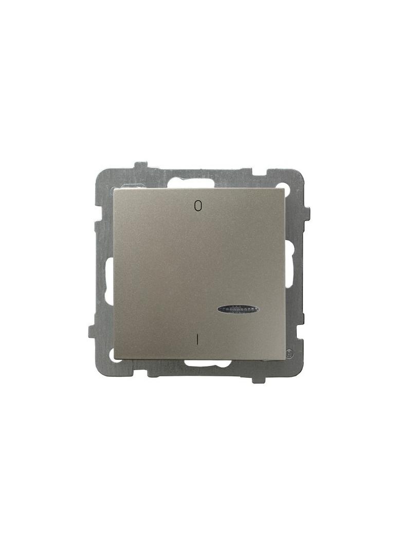 AS Łącznik dwubiegunowy z podświetleniem niebieskim - kolor satyna light