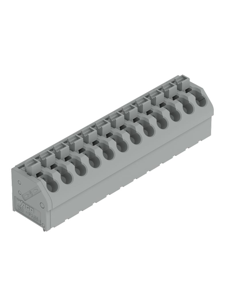 Listwa zaciskowa do płytek drukowanych 12-biegunowa szara raster 5mm /15szt./ 250-512 WAGO