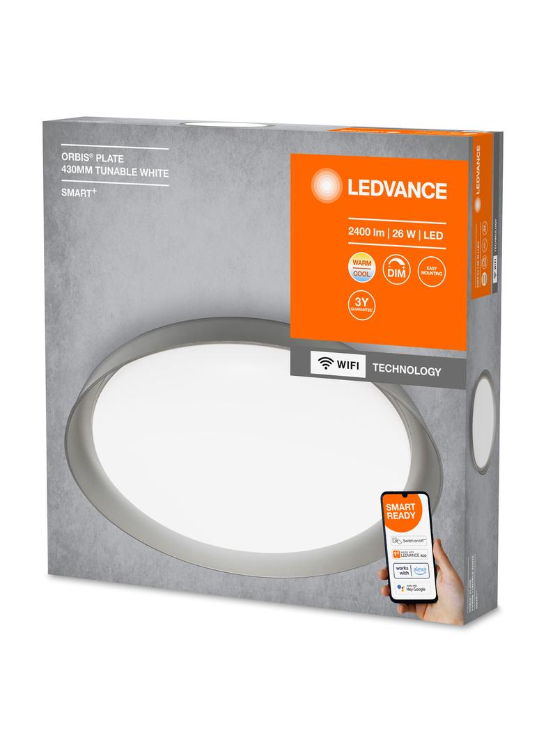 Oprawa SMART+ Orbis Ceiling Plate WIFI TW 430mm Grey
