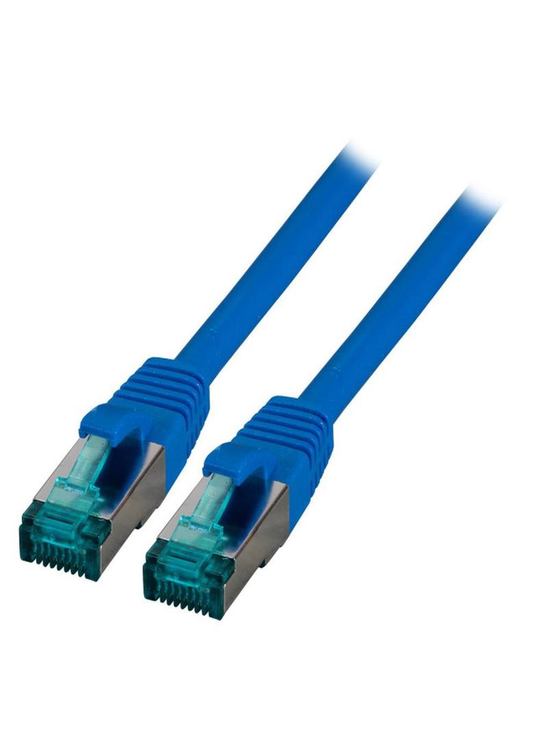 Patchcord RJ45 S/FTP kat. 6A LSZH niebieski 0,25m
