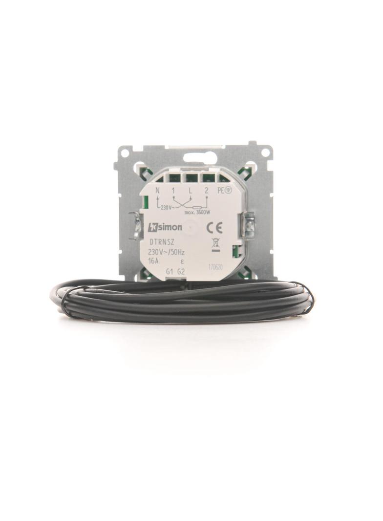 Simon 54 Regulator temperatury z wyświetlaczem z czujnikiem zewnętrznym 16(2) A 230V biały *W komple