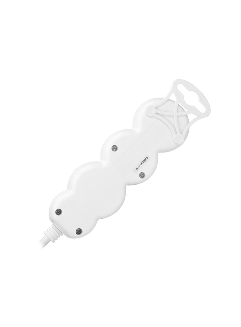 Przedłużacz 3-krotny 5m H05VV-F 3x1,5mm2 Imax=16A płaska wtyczka biały