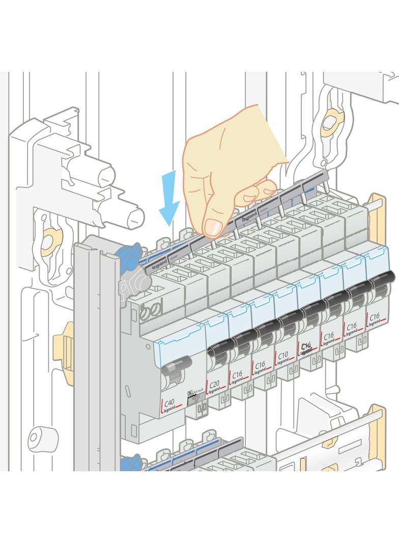 SZYNY ŁĄCZENIOWE 16 MM2 - BIS1-16-13 PRZYŁ. SZTYFTOWE, Legrand