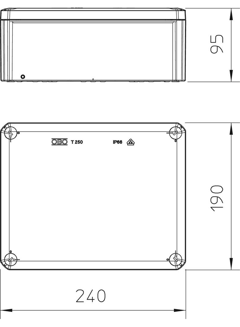T 250,SKRZYNKI ROZGAŁĘŹNE 240X190X95