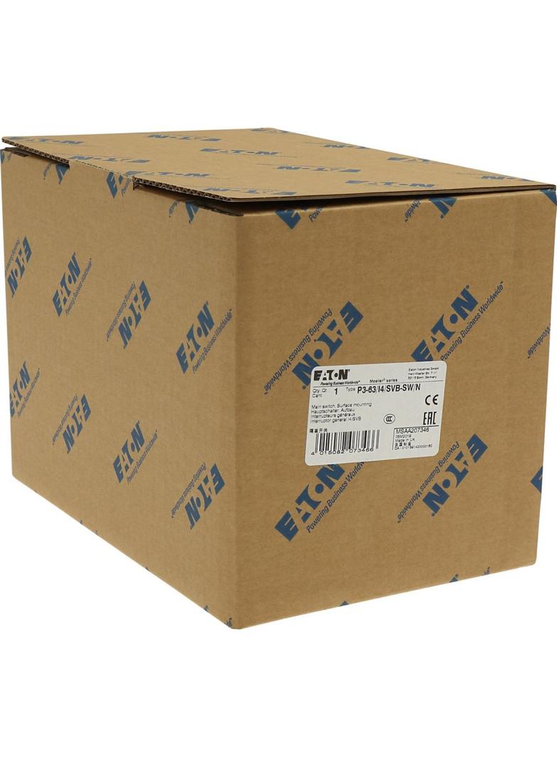 P3-63/I4/SVB-SW/N Rozłącznik On/Off 63A 37kW 207346 EATON