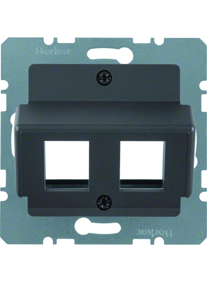 BERKER Płytka centralna do gniazda modularnego AMP antracyt mat lakierowana 14631606 HAGER